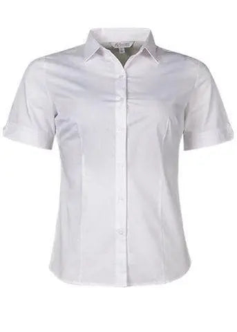 Aussie Pacific Corporate Wear White / 4 AUSSIE PACIFIC LADIES MOSMAN SHORT SLEEVE 2903S